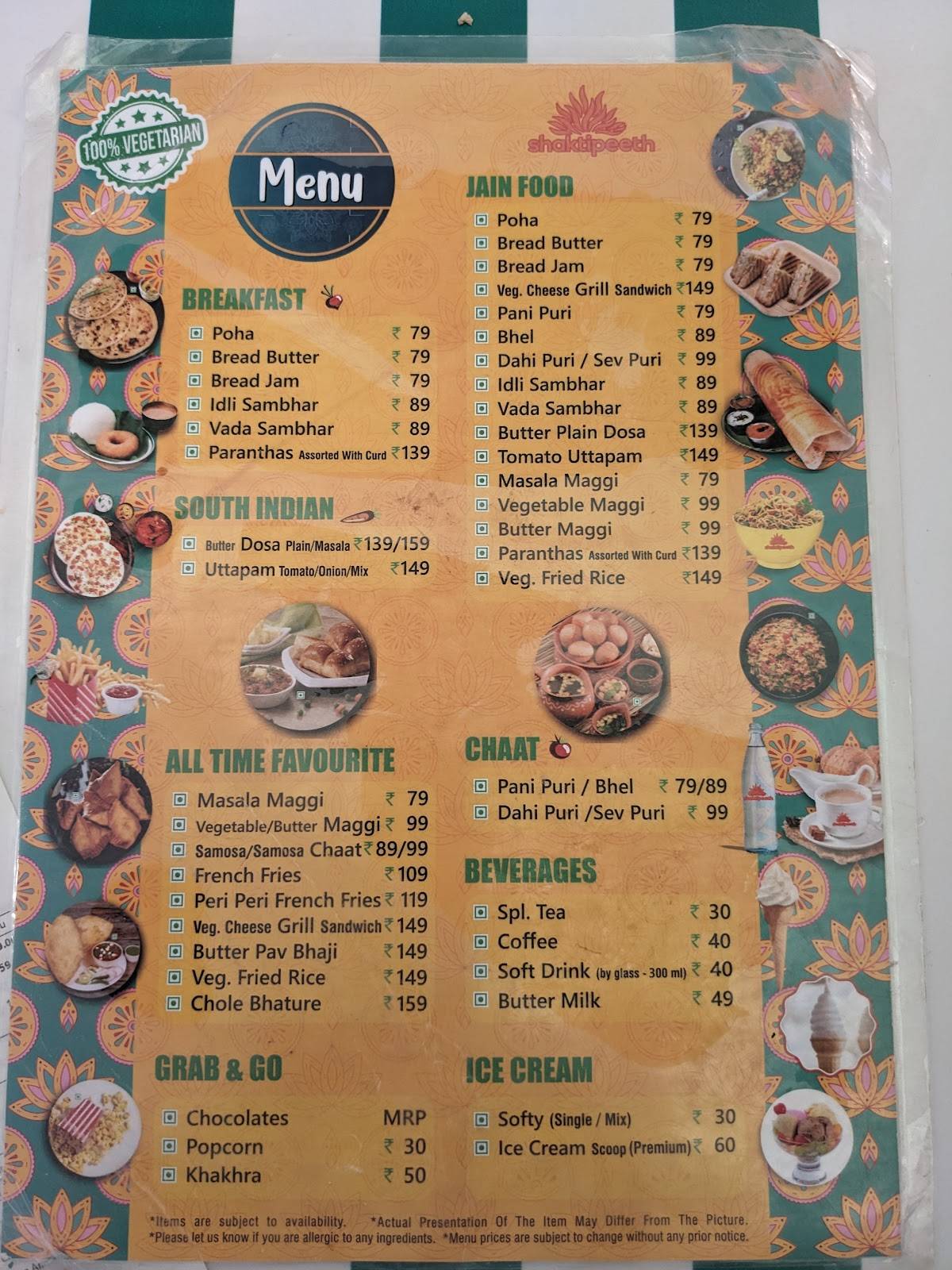 Cafeteria - Girnar Ropeway menu