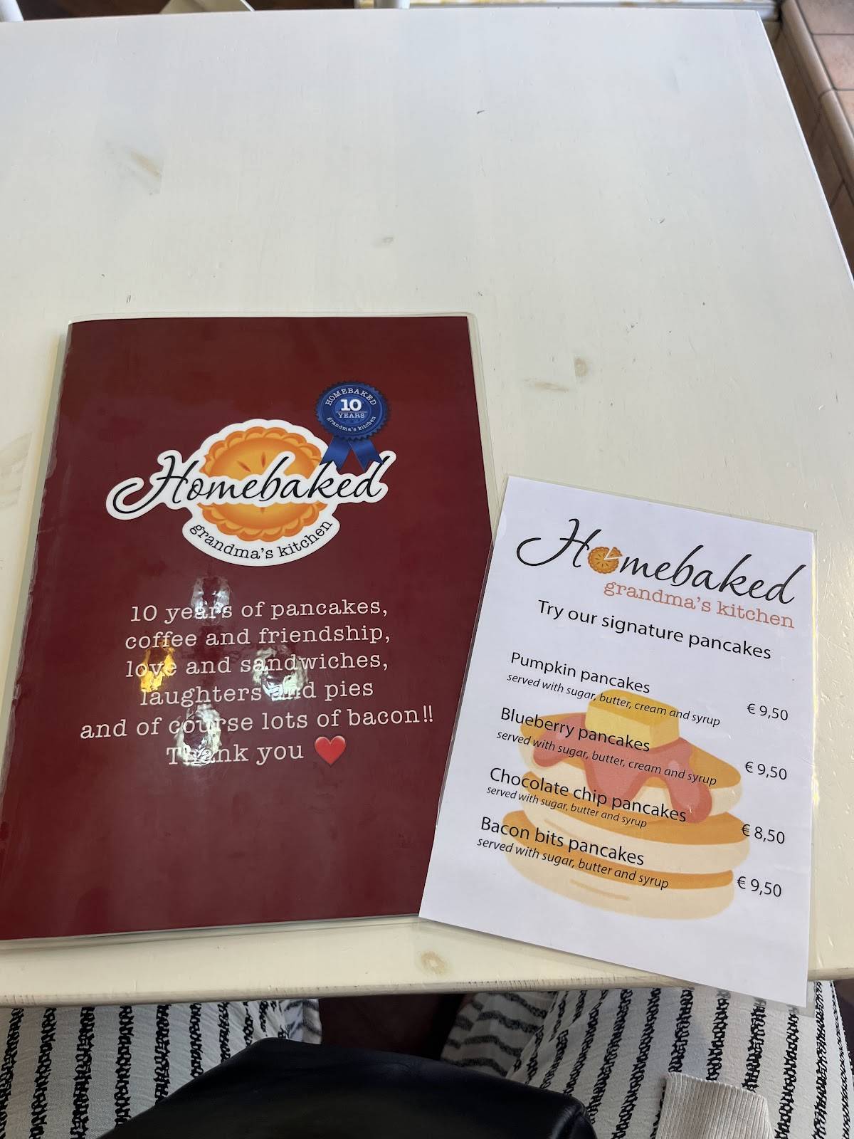 Menu di Homebaked Monteverde 