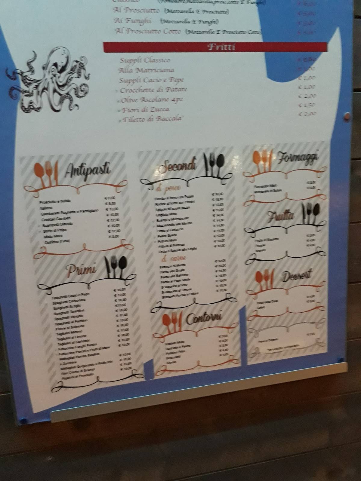 Menu di Ristorante "da Mimmo" 