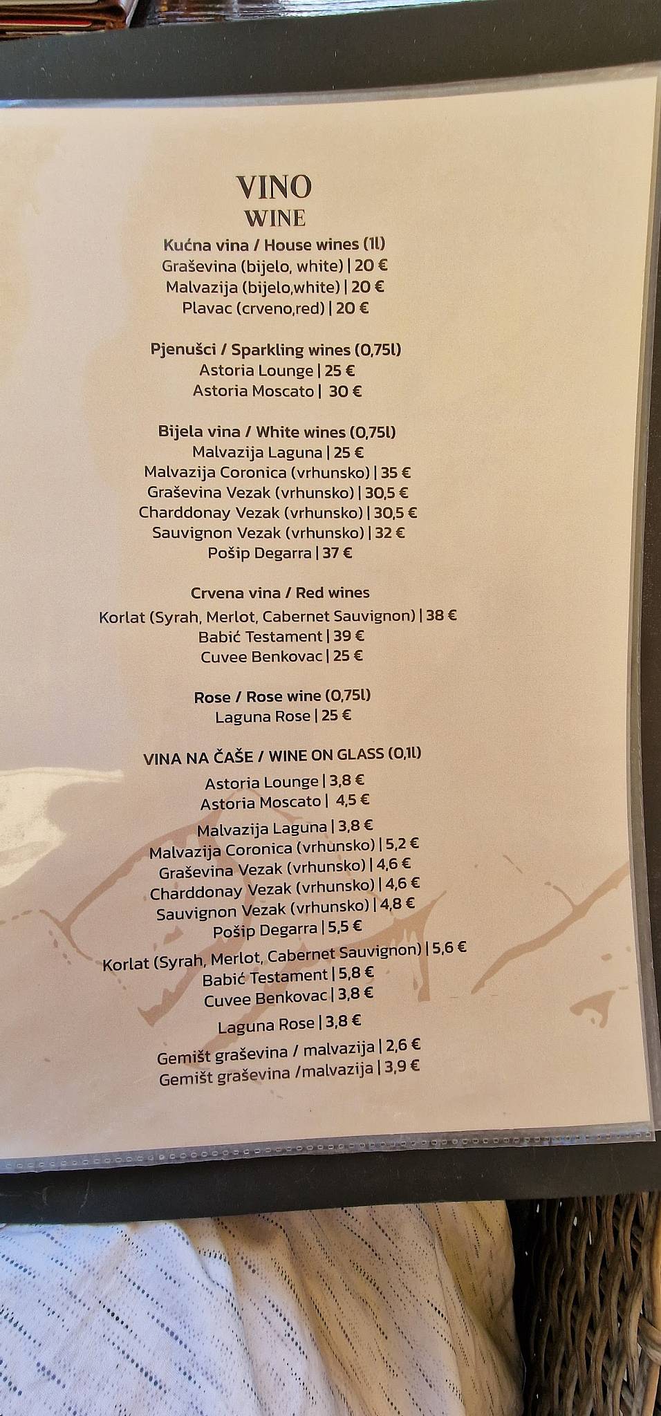 Menu di Caffe Bar Puntica 