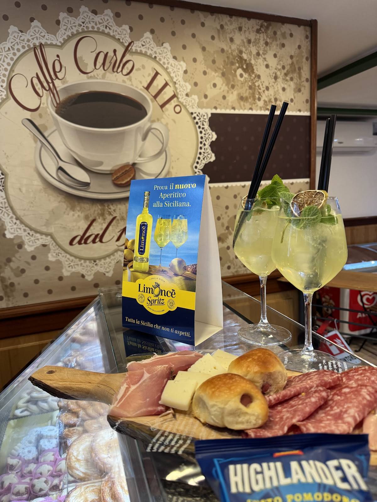 Menu di Caffè Carlo lll dal 1962 