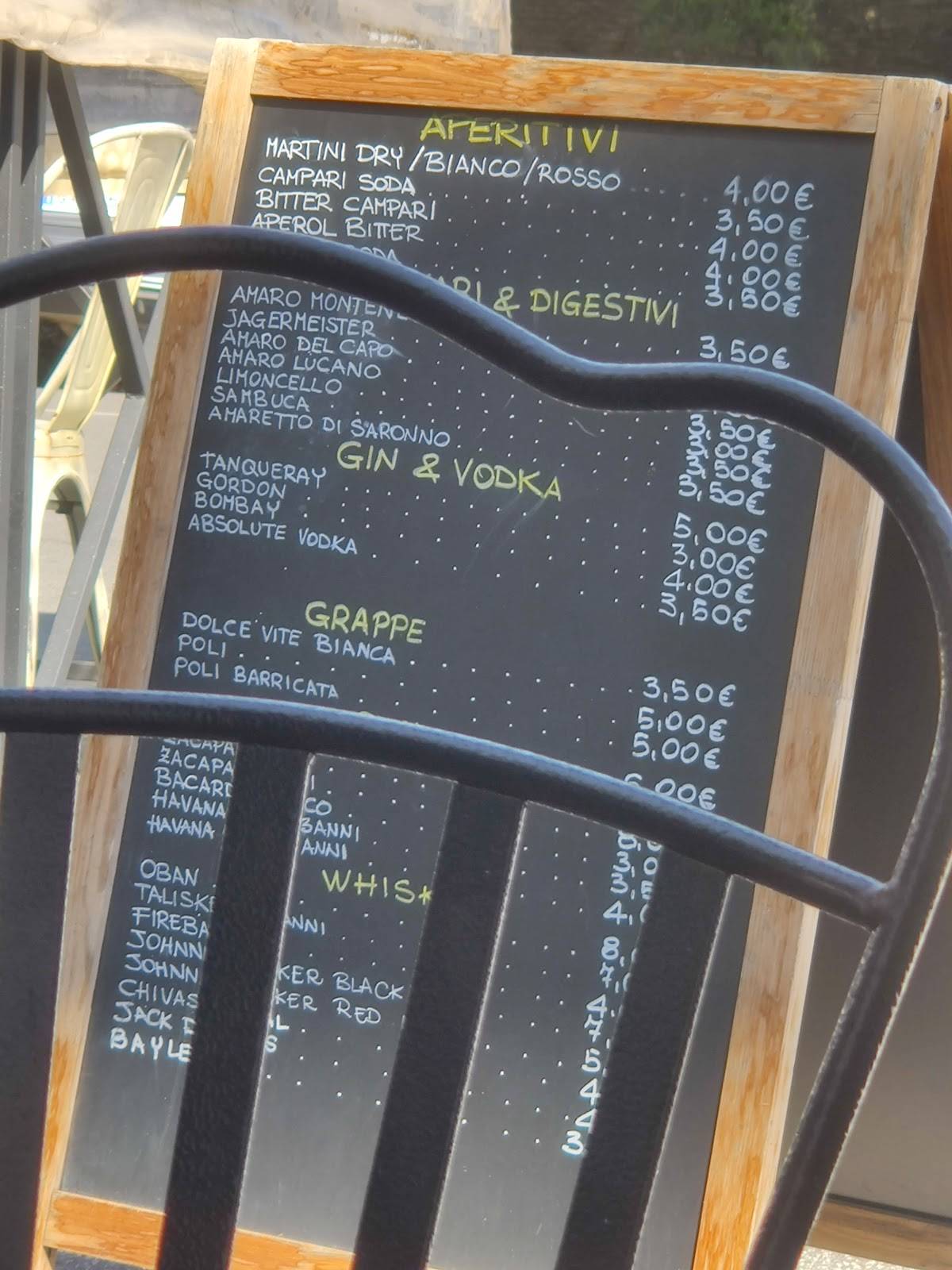 Menu di Caffé Gli Archi 