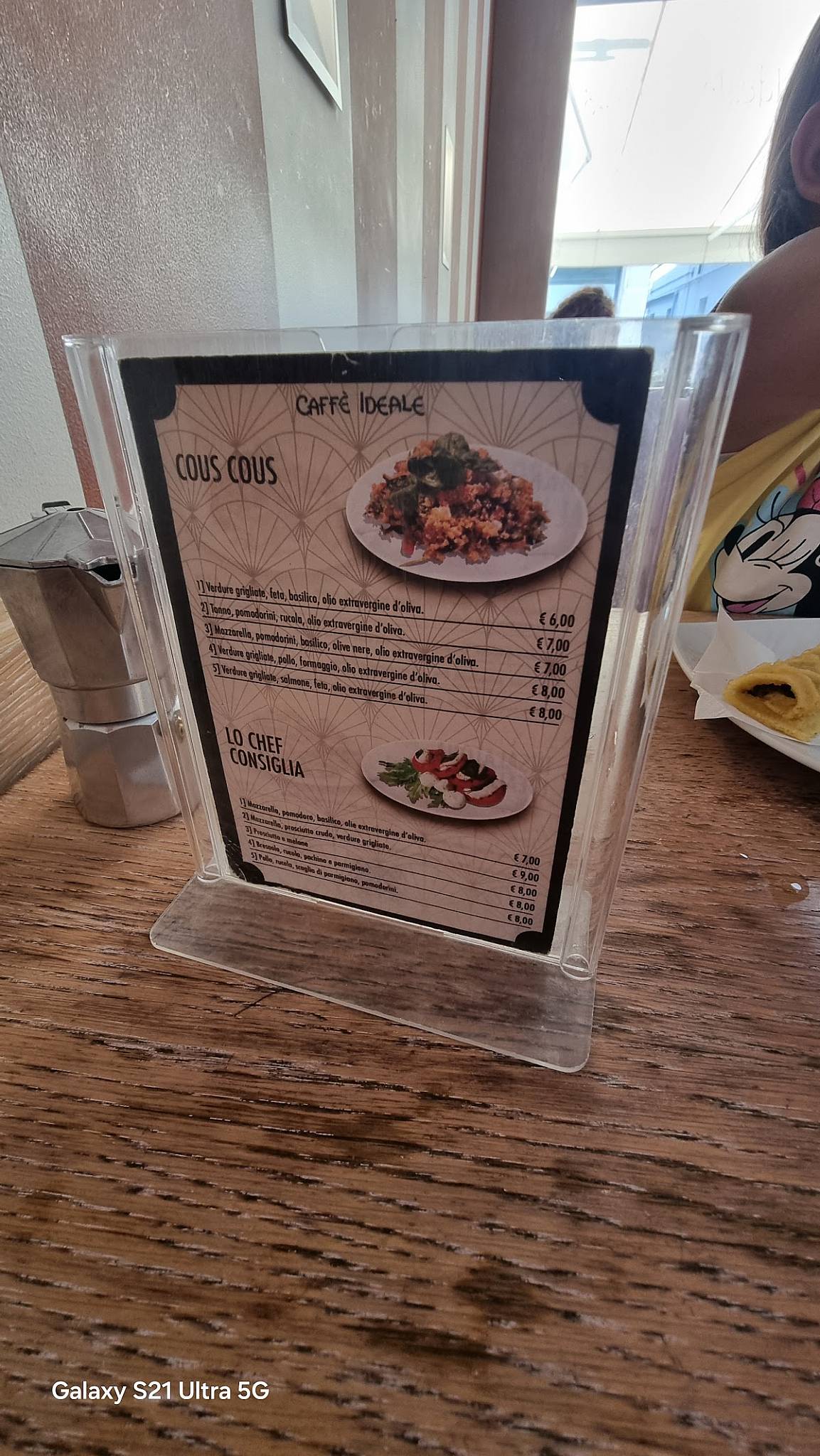 Menu di Caffè Ideale 