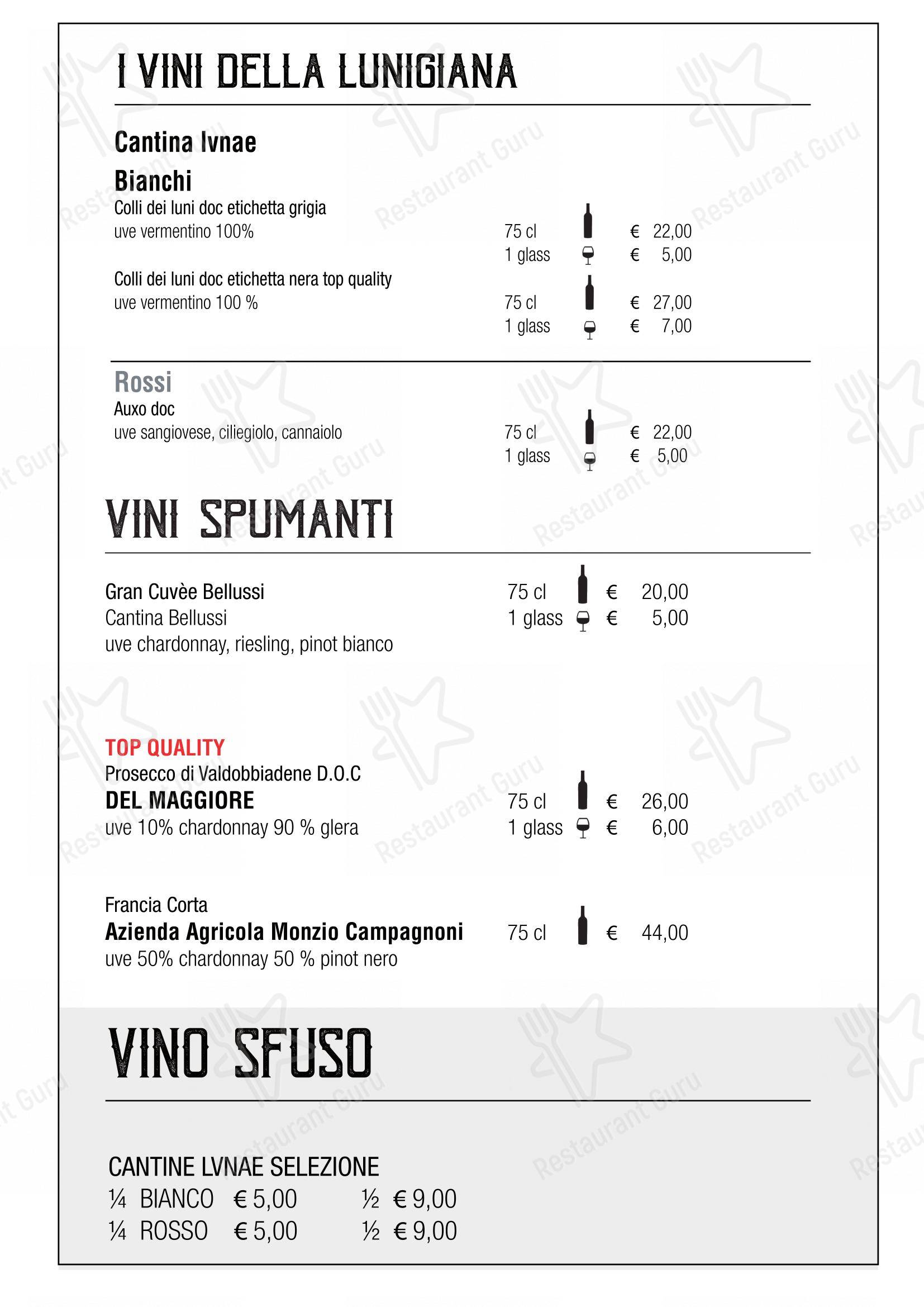 Menu pour Caffè-Restaurant Il Maggiore Riomaggiore - Menu