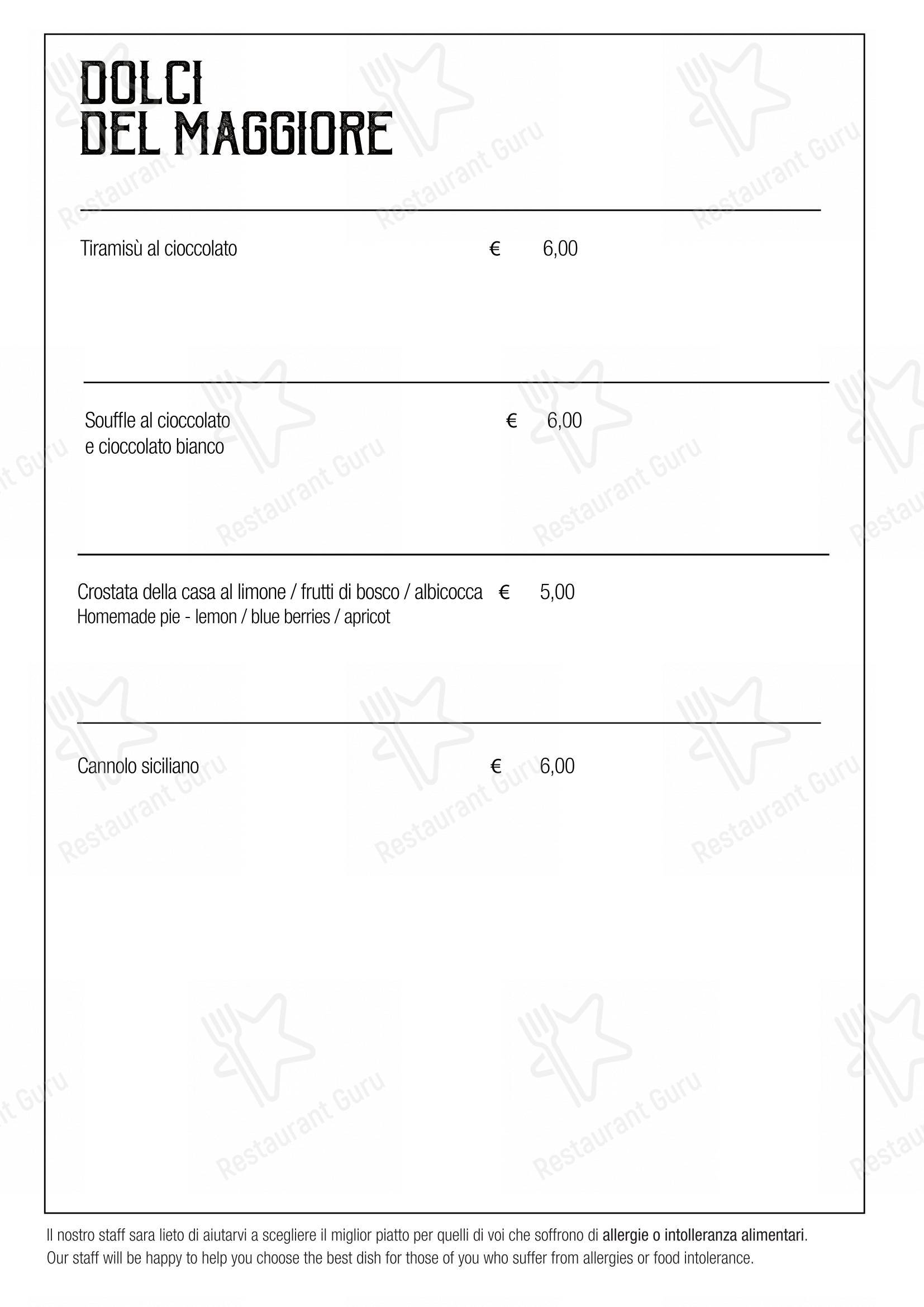 Menu pour Caffè-Restaurant Il Maggiore Riomaggiore dans Riomaggiore