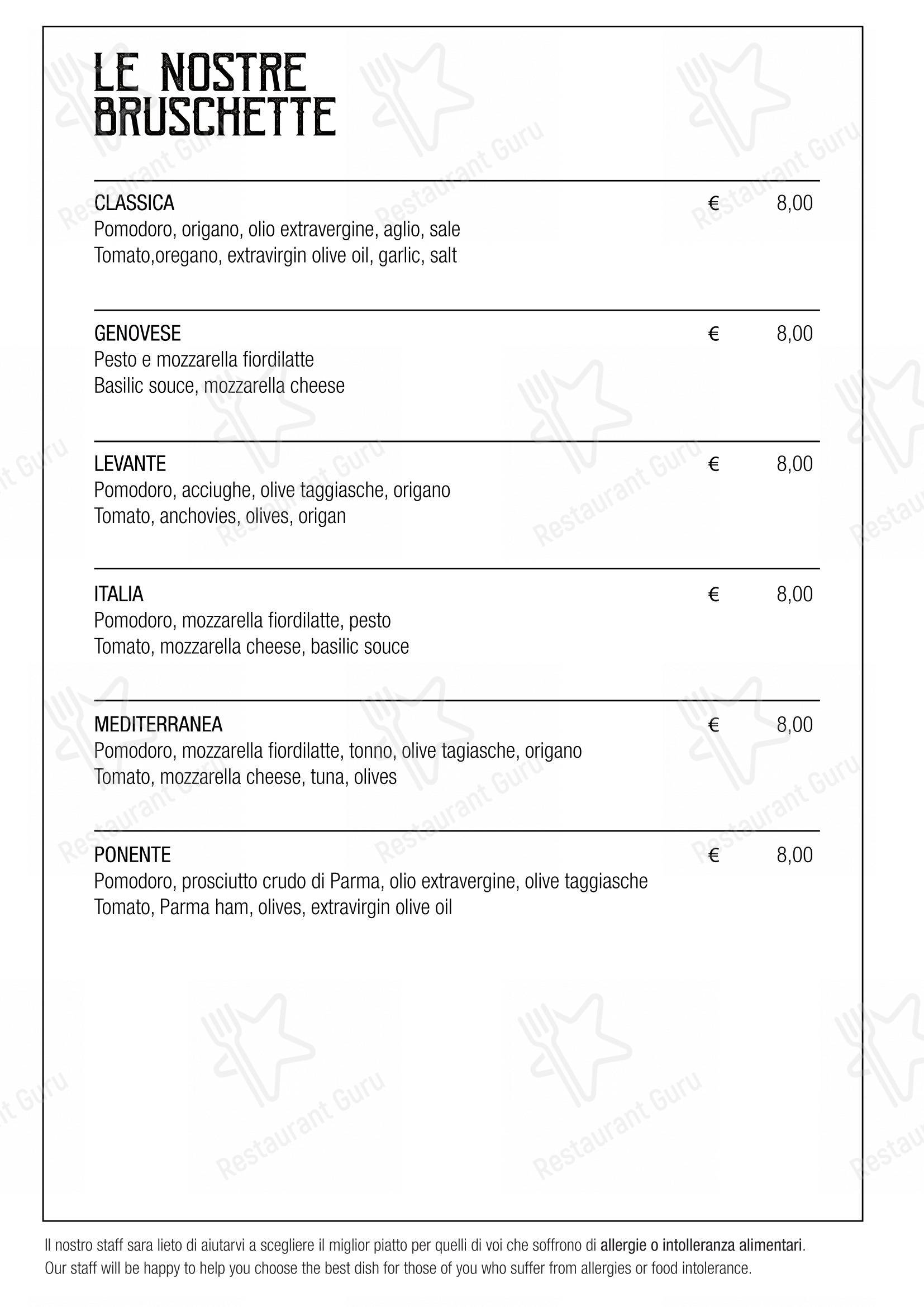 Menu pour Caffè-Restaurant Il Maggiore Riomaggiore - Menu