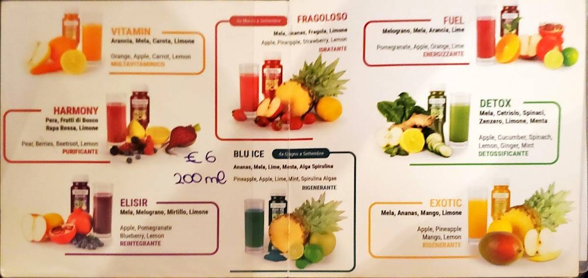 Menu di Caffè Teatro Roma 