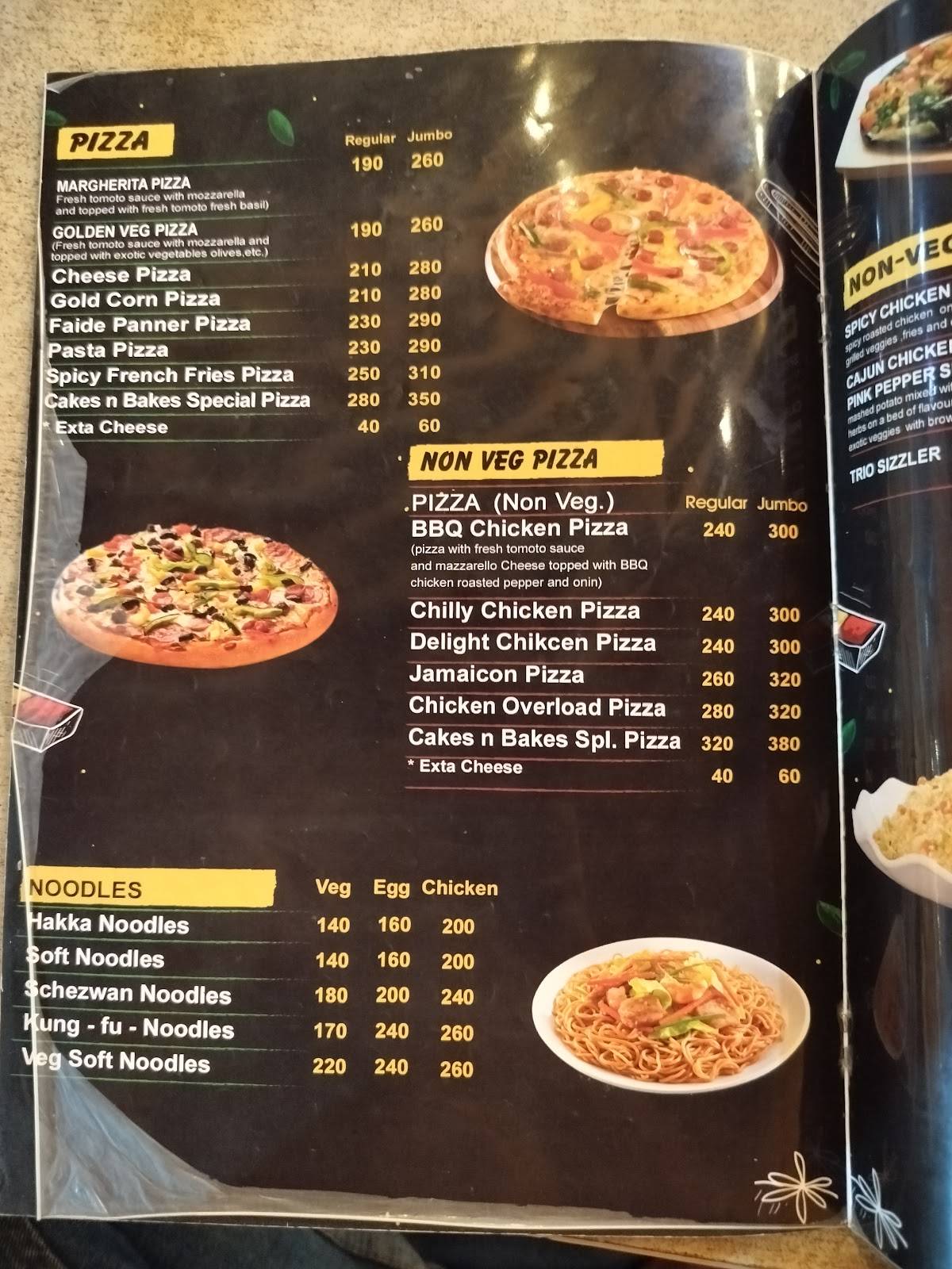 Cakes N Bakes menu
