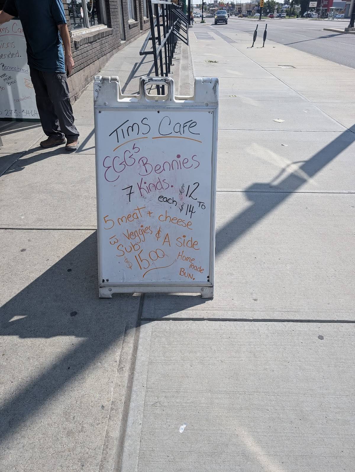 Menu de Tim's Cafe