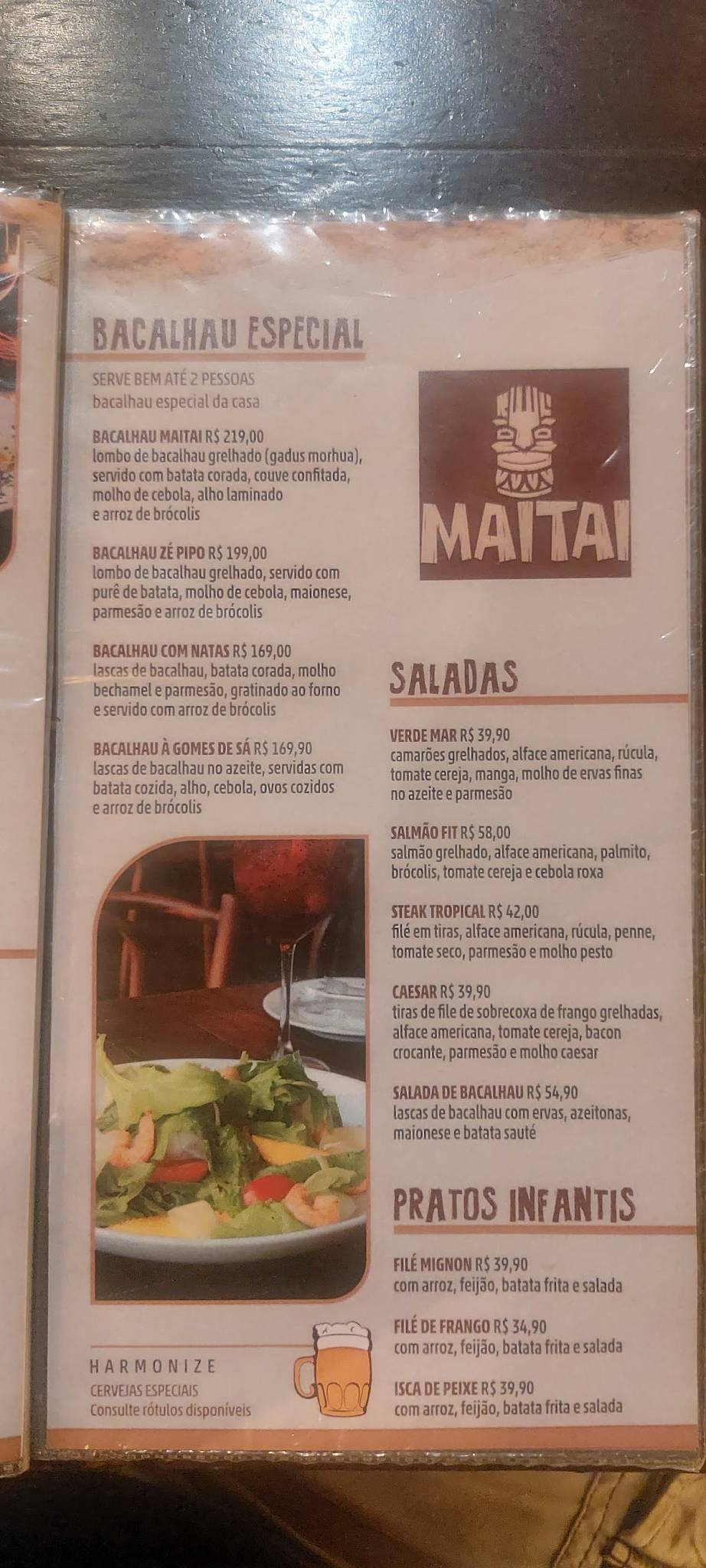 Maitai Restaurante cardápio