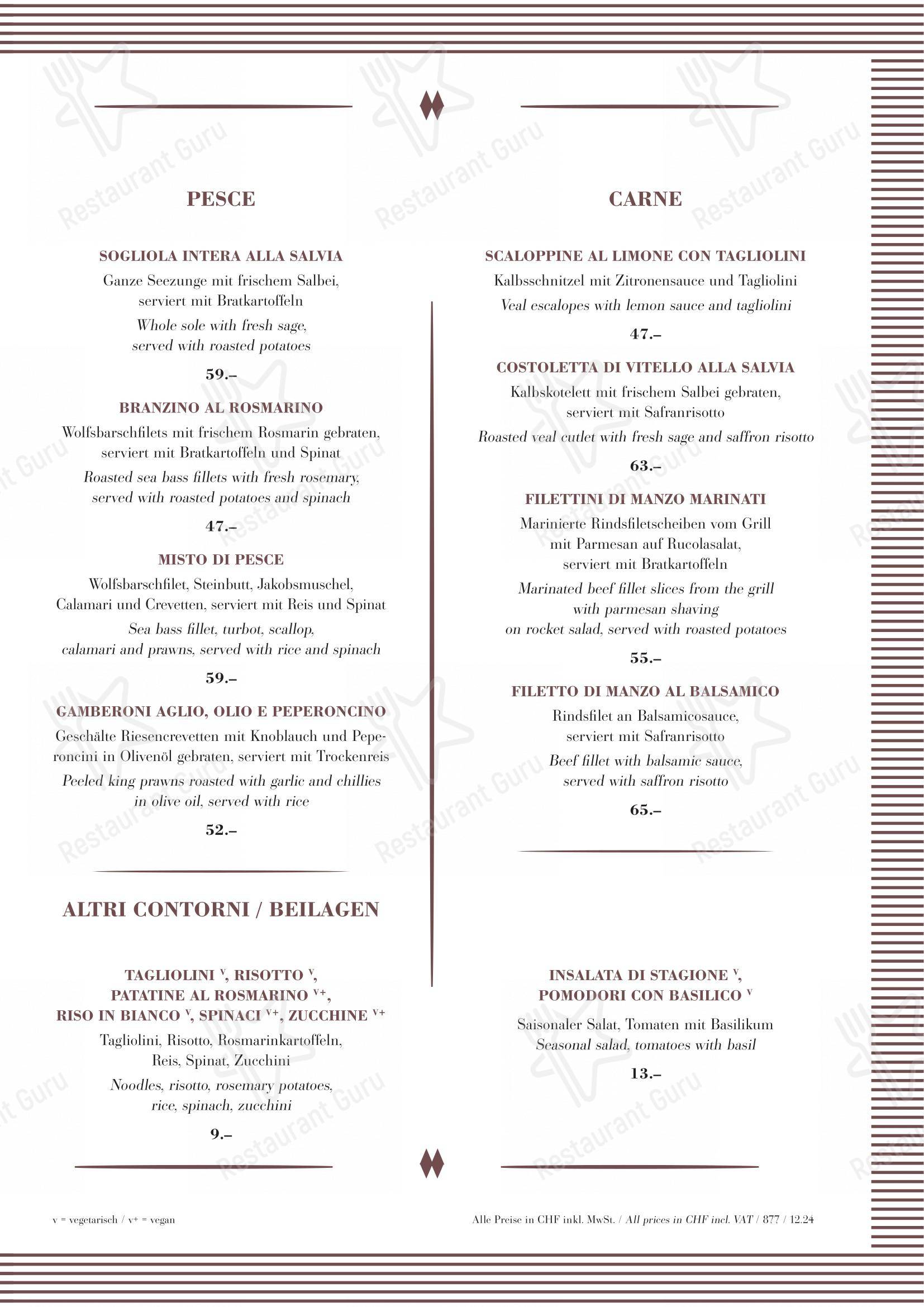 Menu per Cantinetta Antinori ristorante