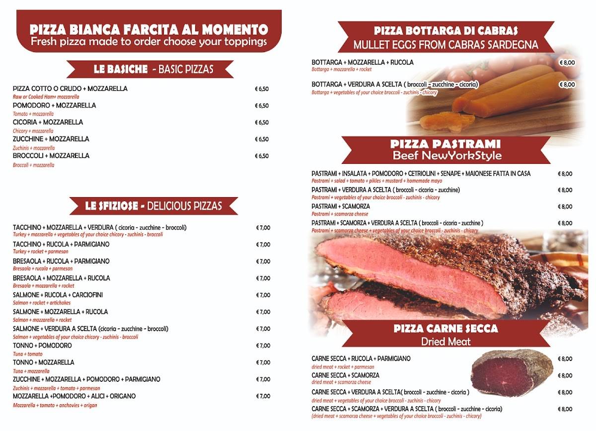 Menu di Bar del Cappuccino 