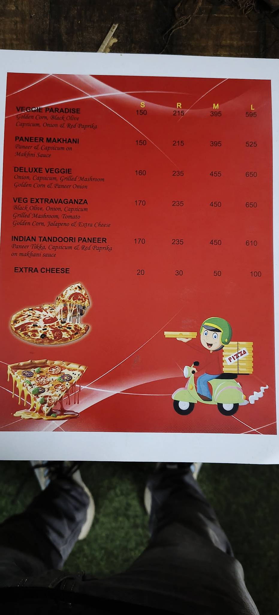 Cardamom's pizza menu