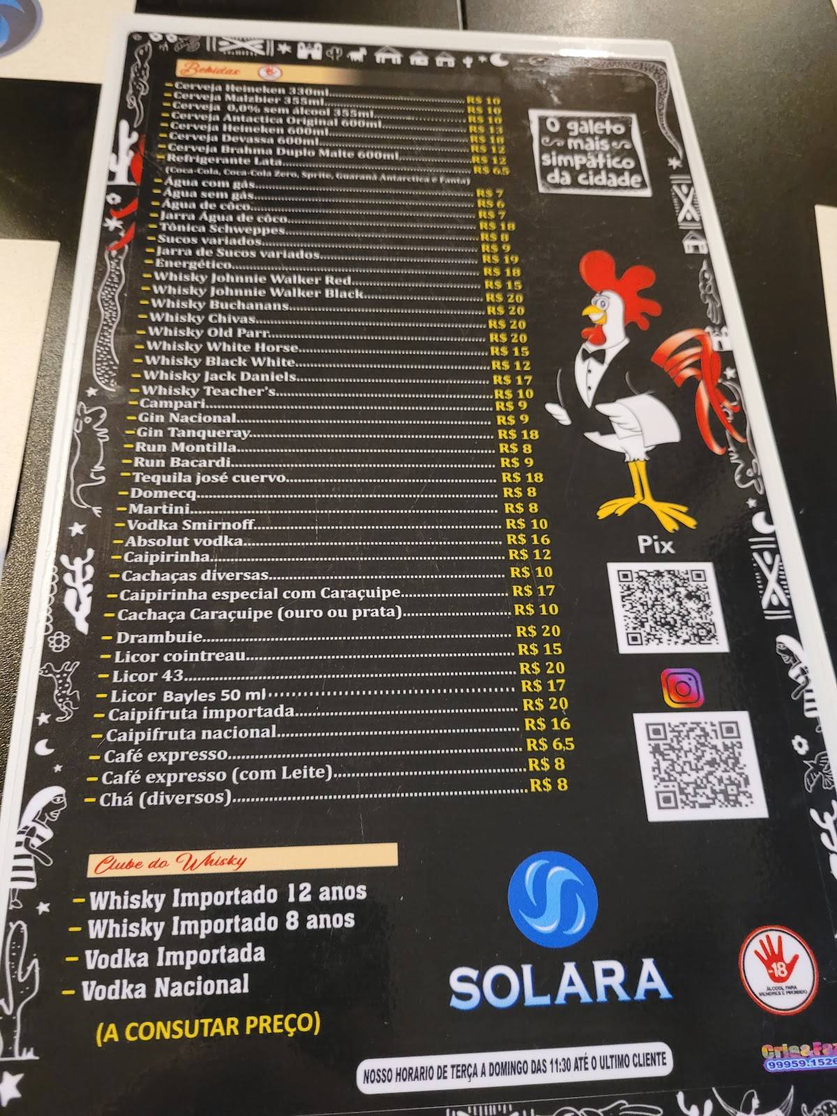 Caruaru Carnes e Brasa cardápio