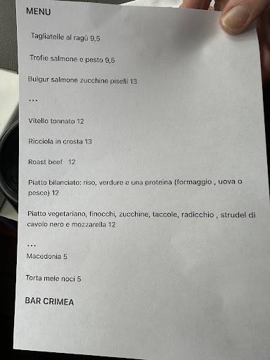 Menu di Casa Crimea 