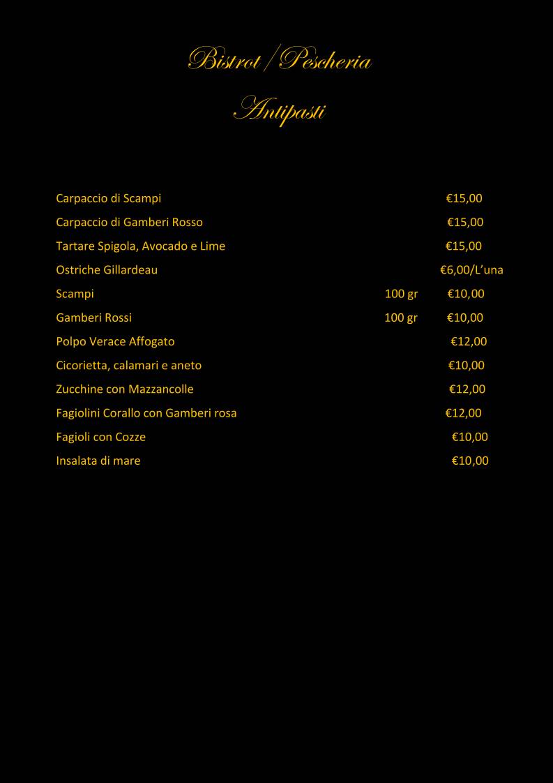 Menu di Casa Micalusi 