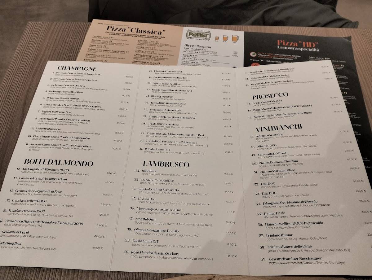 Menu di Piccadilly Pizzeria Ristorante 