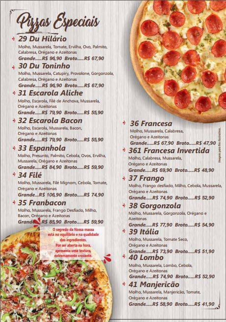 Castelli Pizzas E Lanches - Pizzaria em Marilia cardápio