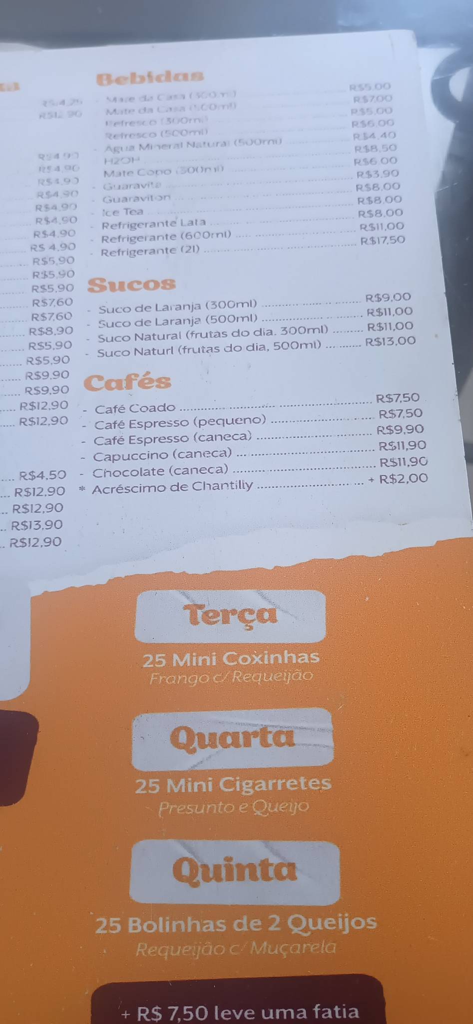 Catarina Doces e Salgados cardápio