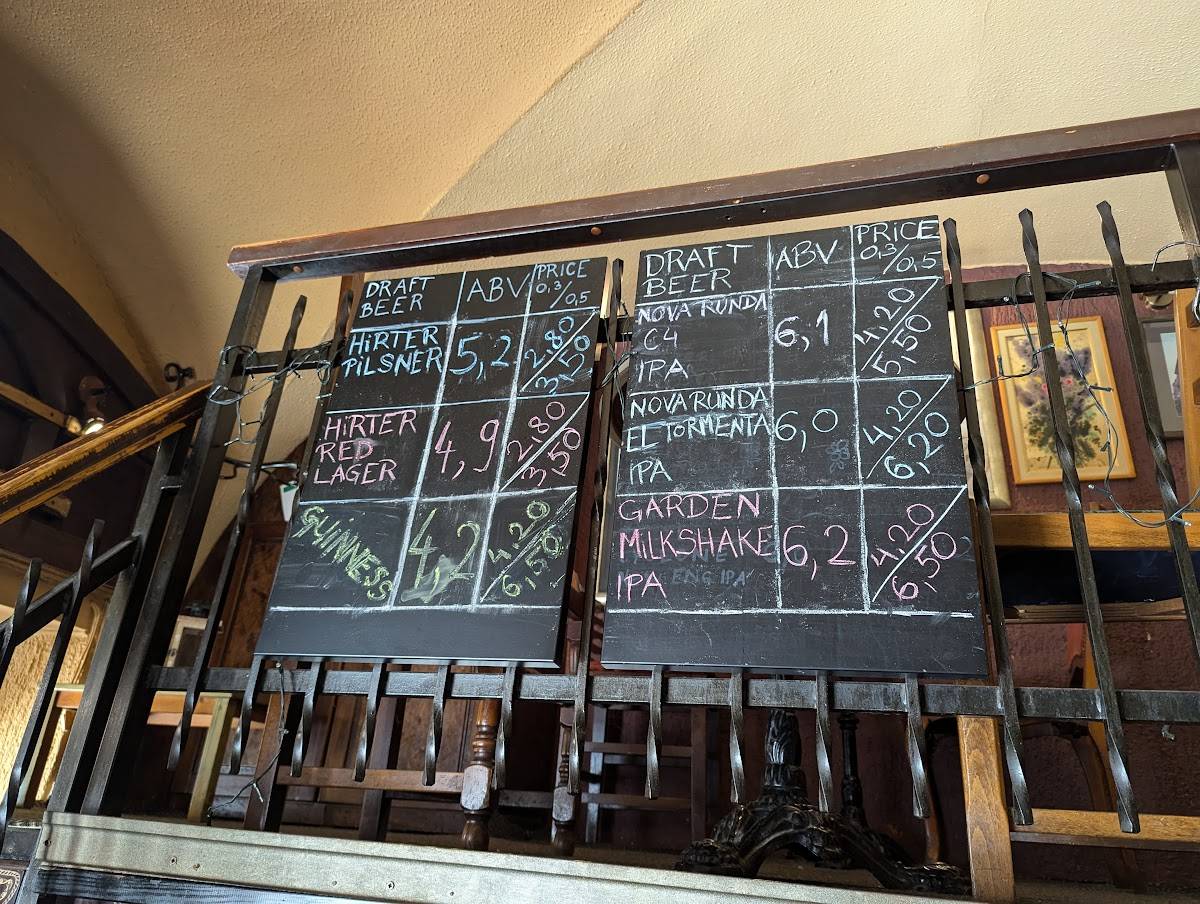 Menu di Celtic Caffe Bard 