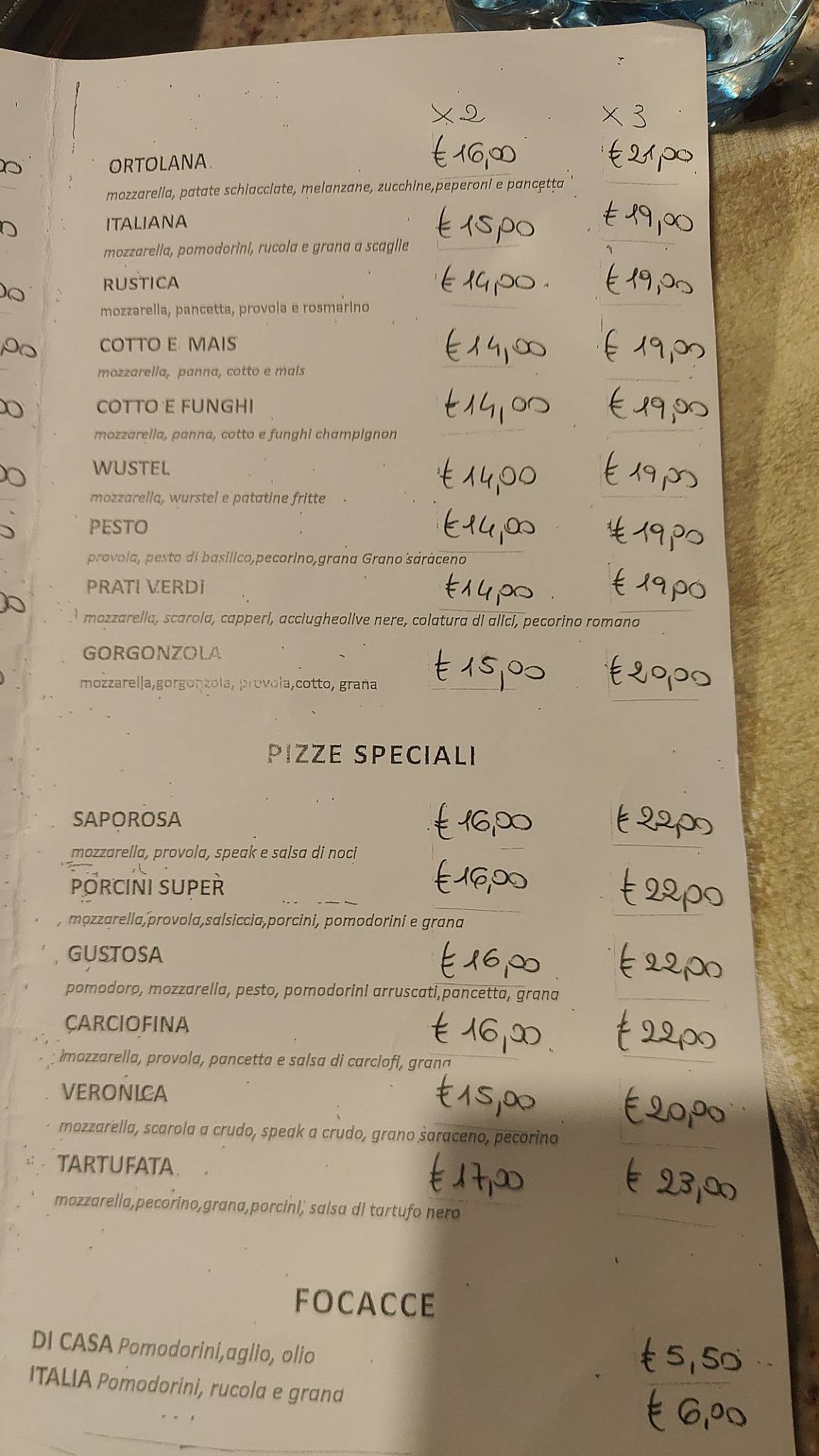 Menu di C'era una volta la Fontana Vecchia 