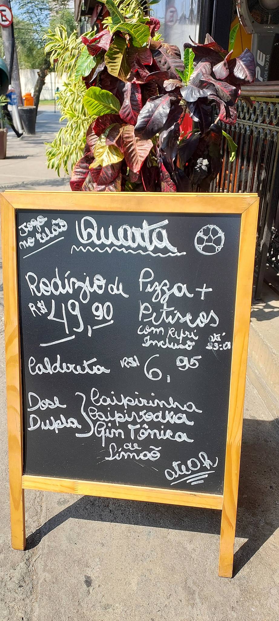 Cevadas S.A. Bar cardápio
