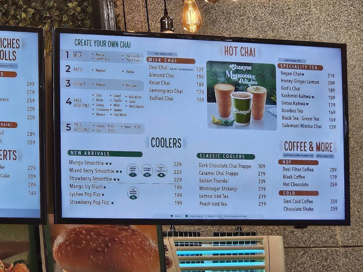 Chaayos Cafe at GF Elante Mall menu