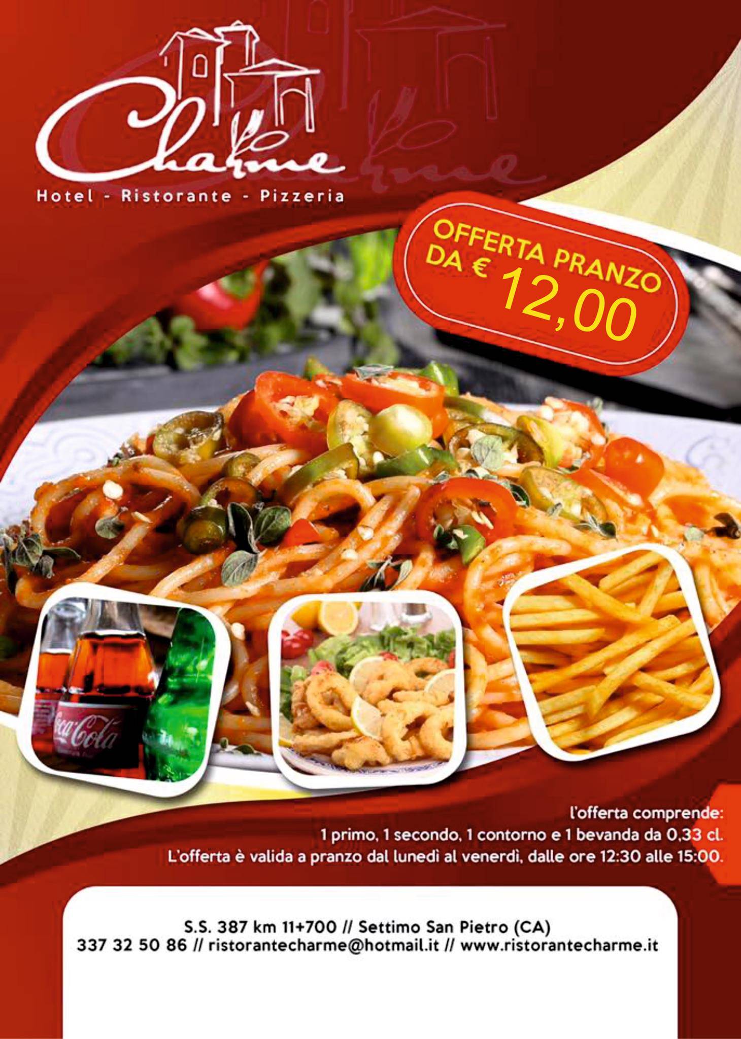 Menu di Charme Ristorante Pizzeria Hotel 