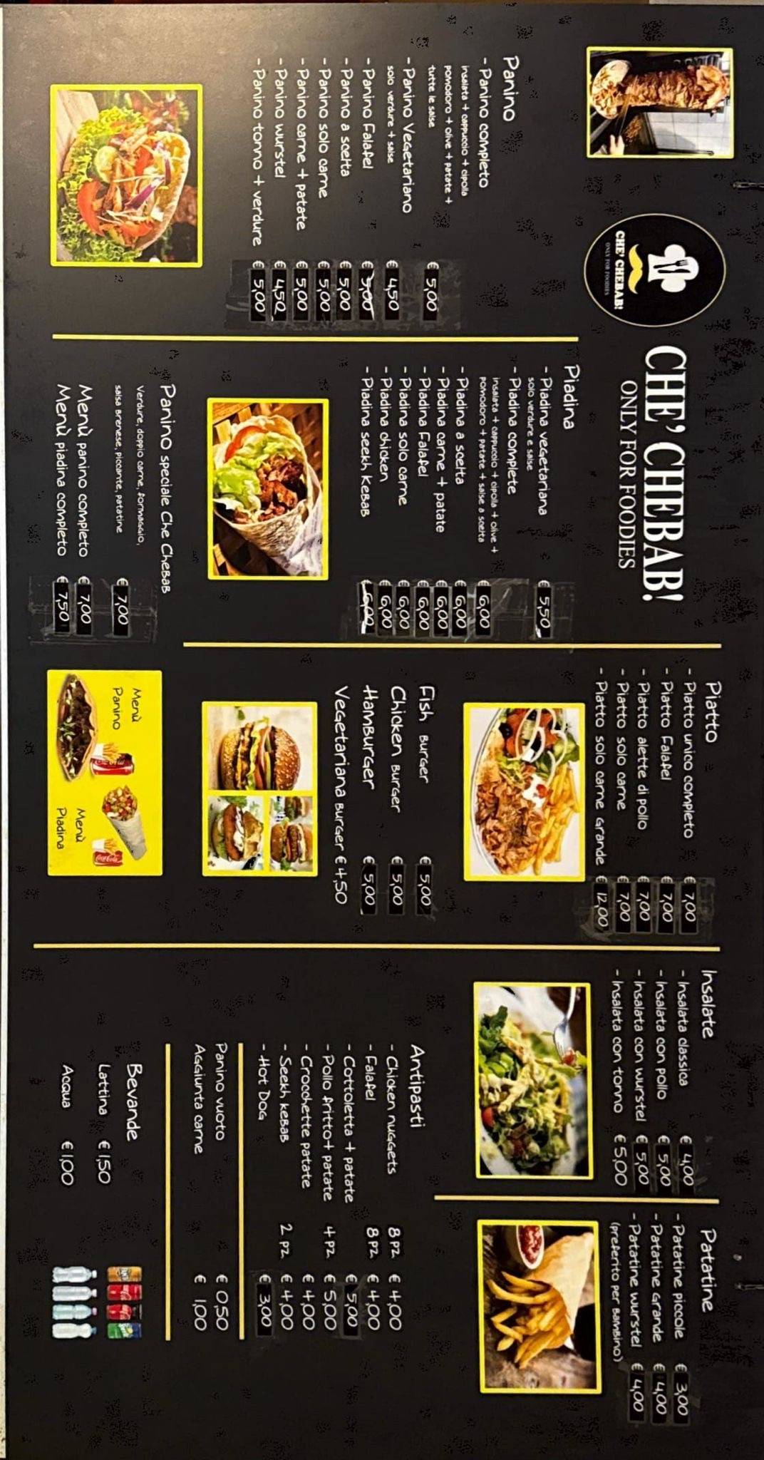 Menu di Che’ Chebab ! 