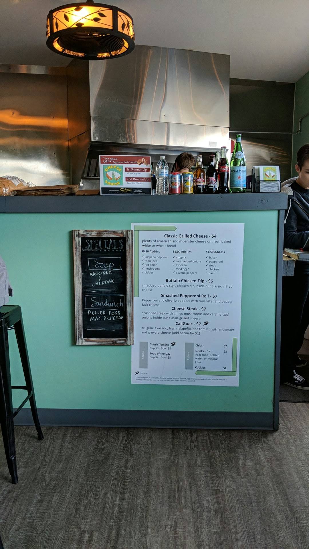 Menu at Cheese Louise restaurant,