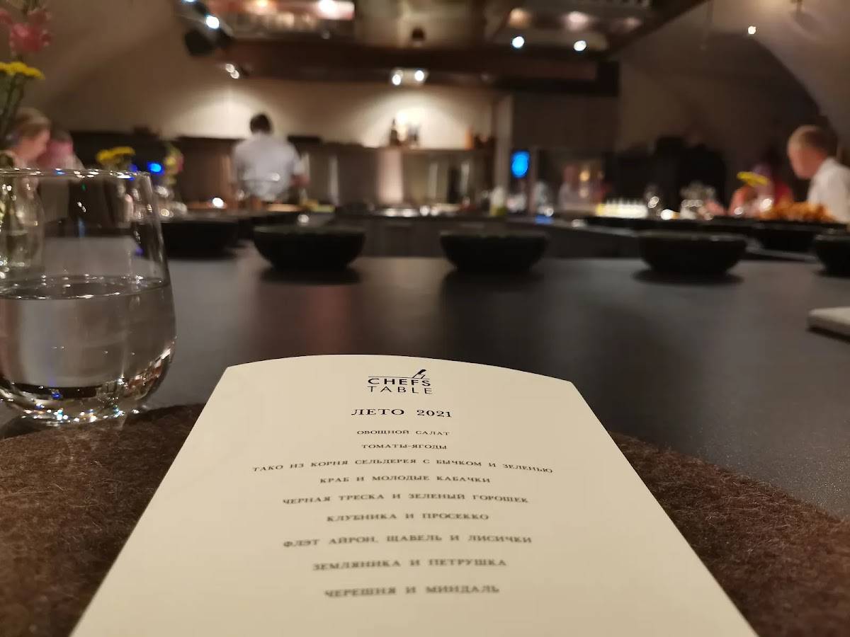 Chef's Table menu