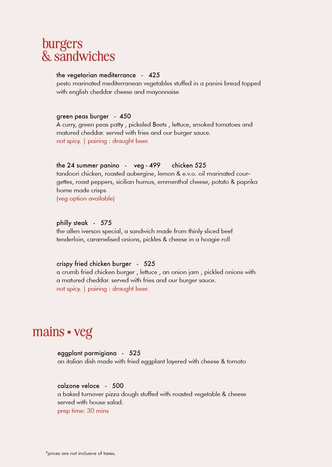 Asvah 24 menu
