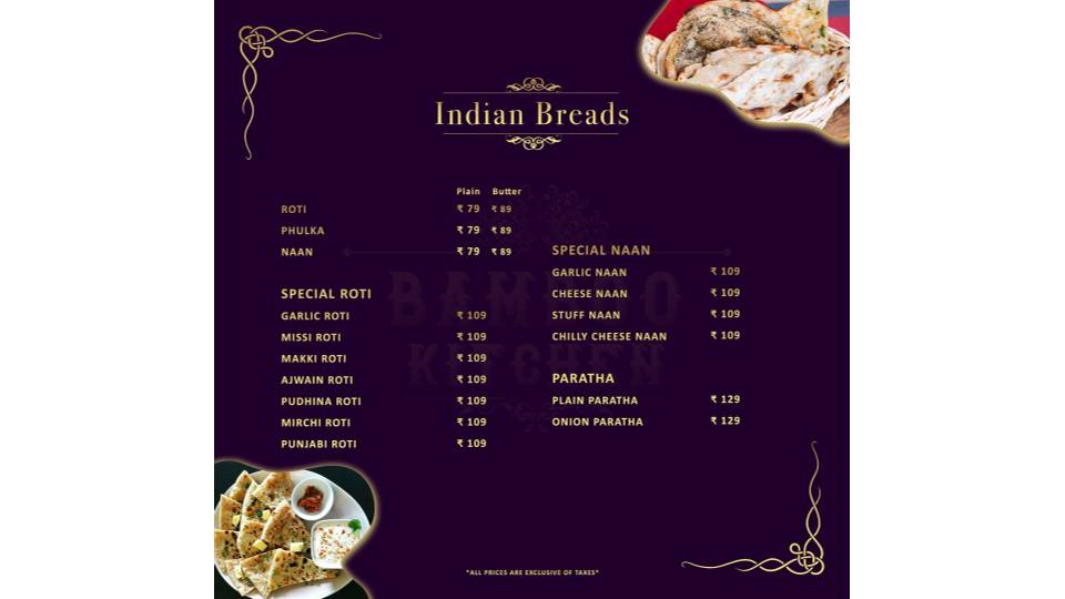 Bamboo Kitchen-Anna Nagar menu