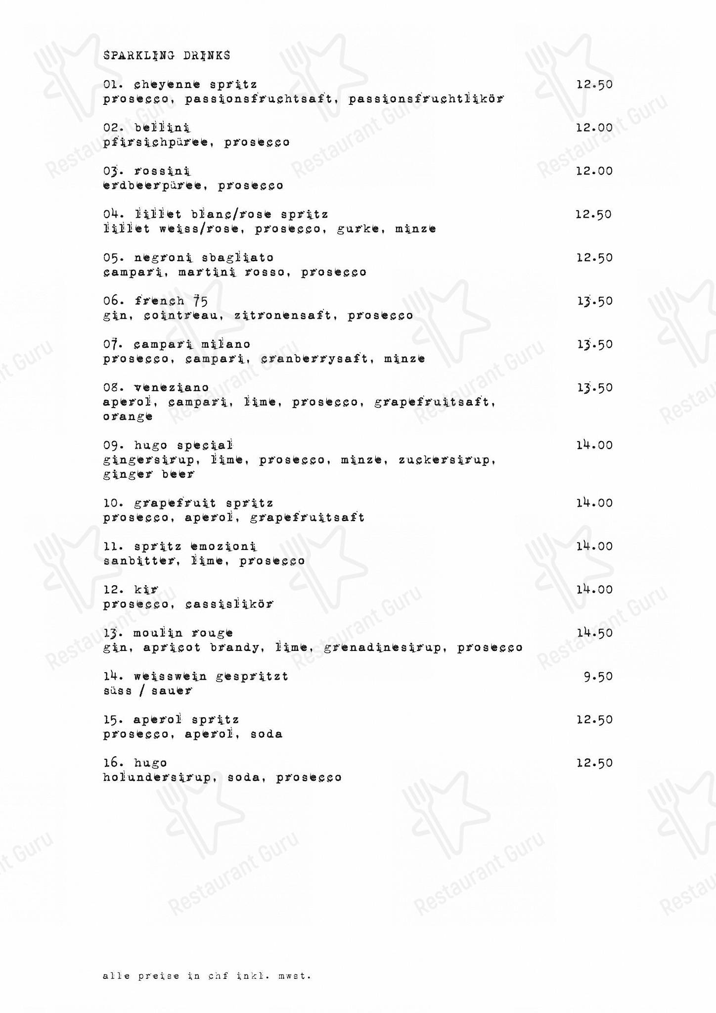 Dinner Menu pour Cheyenne pub et bar