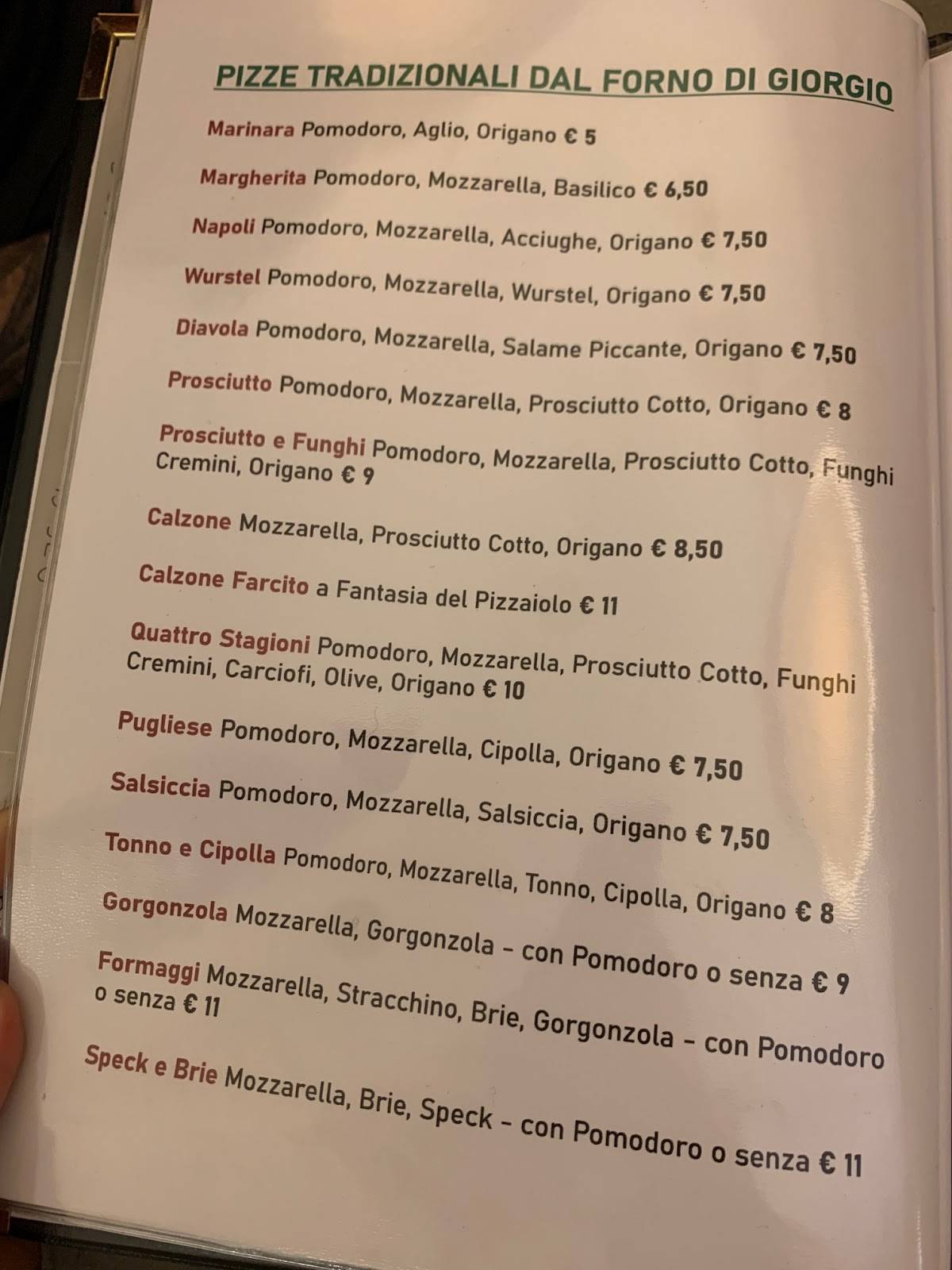 Menu di Malu - Pizzeria con cucina 