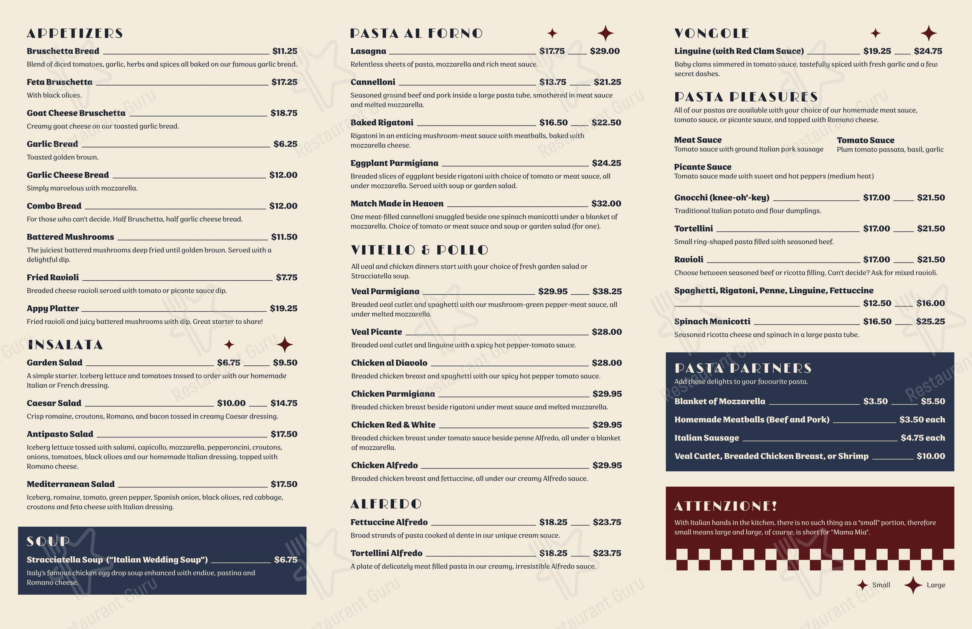 Chicago Style Pizza dans Hamilton - Menu bar