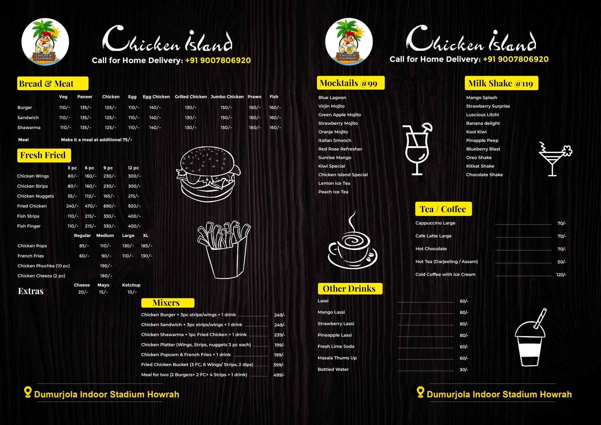 Chicken Island menu