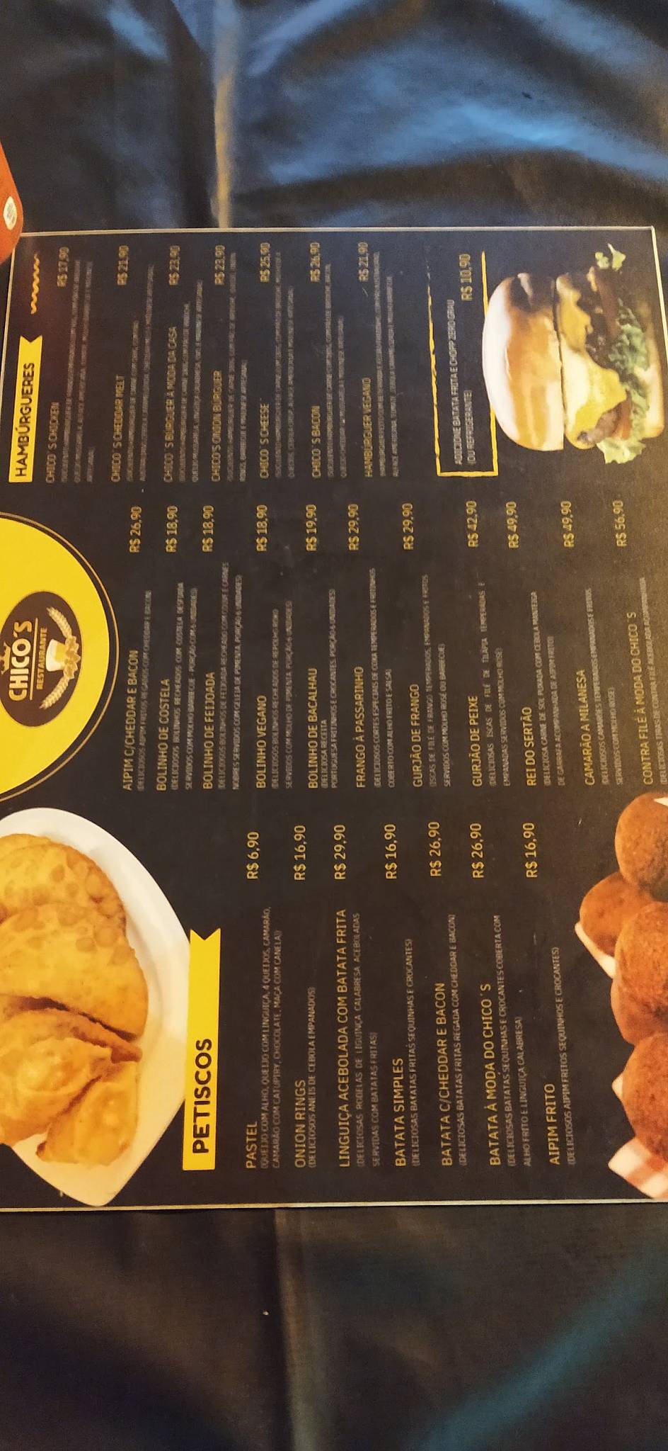 Chico's - Bar & Restaurante cardápio
