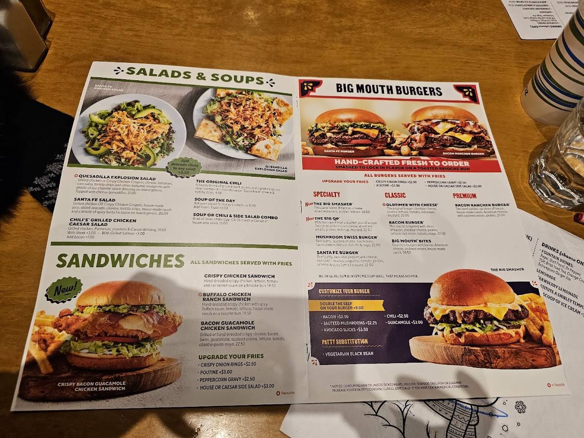 Menu de Chili's Grill & Bar