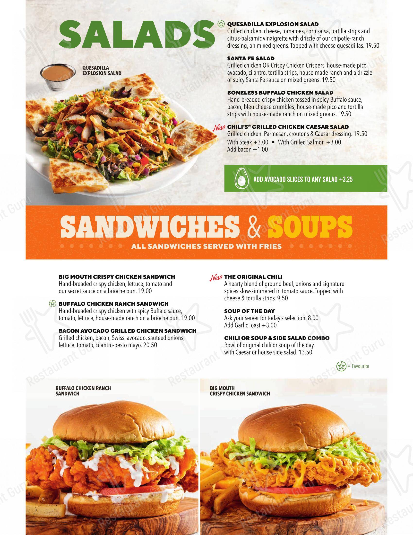 Chili's Grill & Bar dans Banff - 菜单