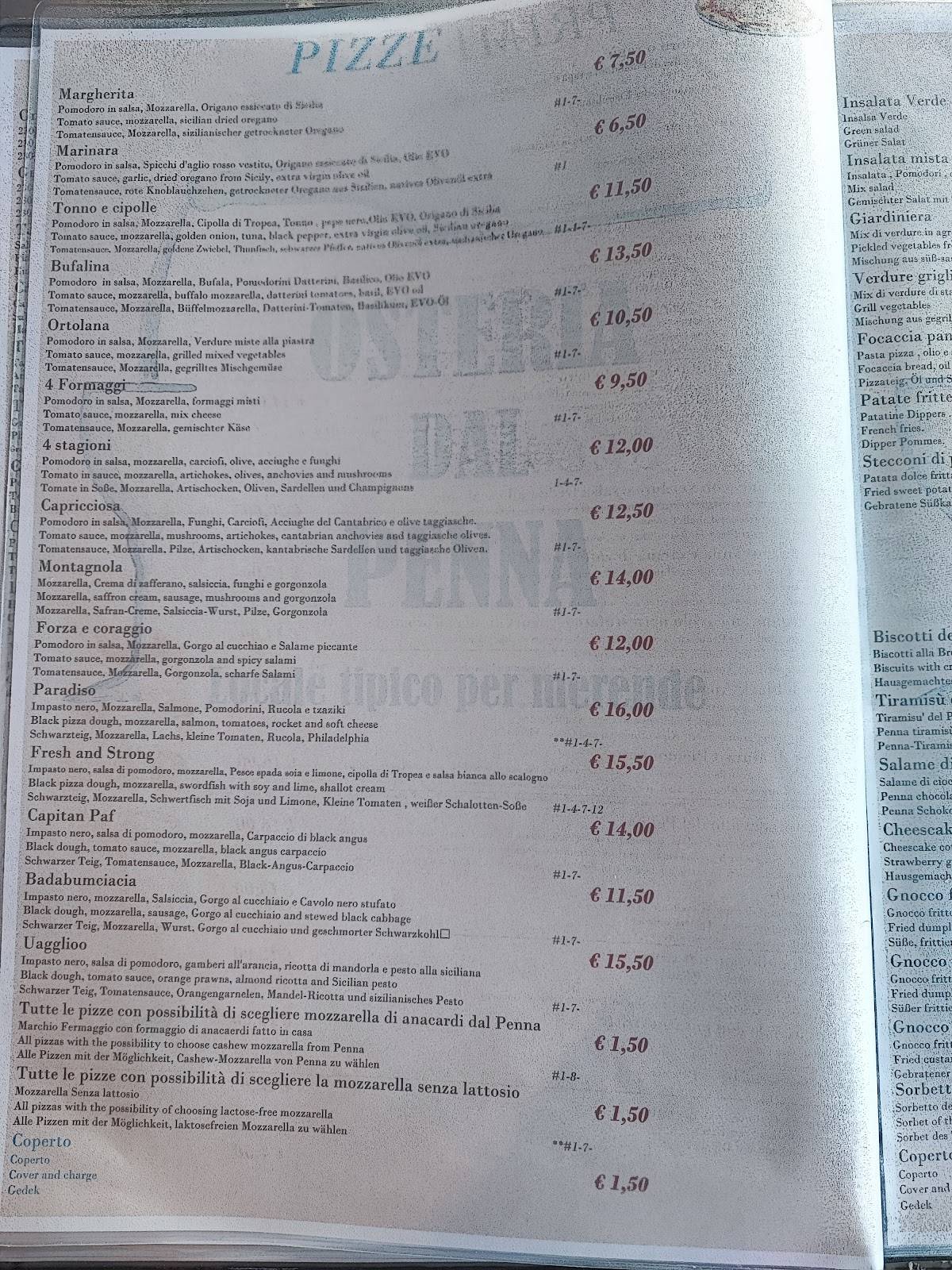 Menu di Chiosco La Pagoda 