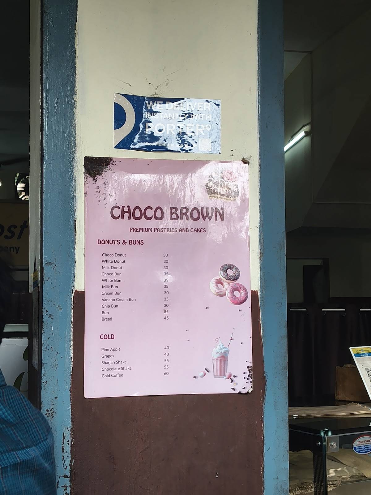 Choco Brown menu