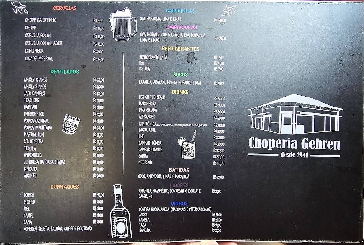 Choperia Gehren cardápio
