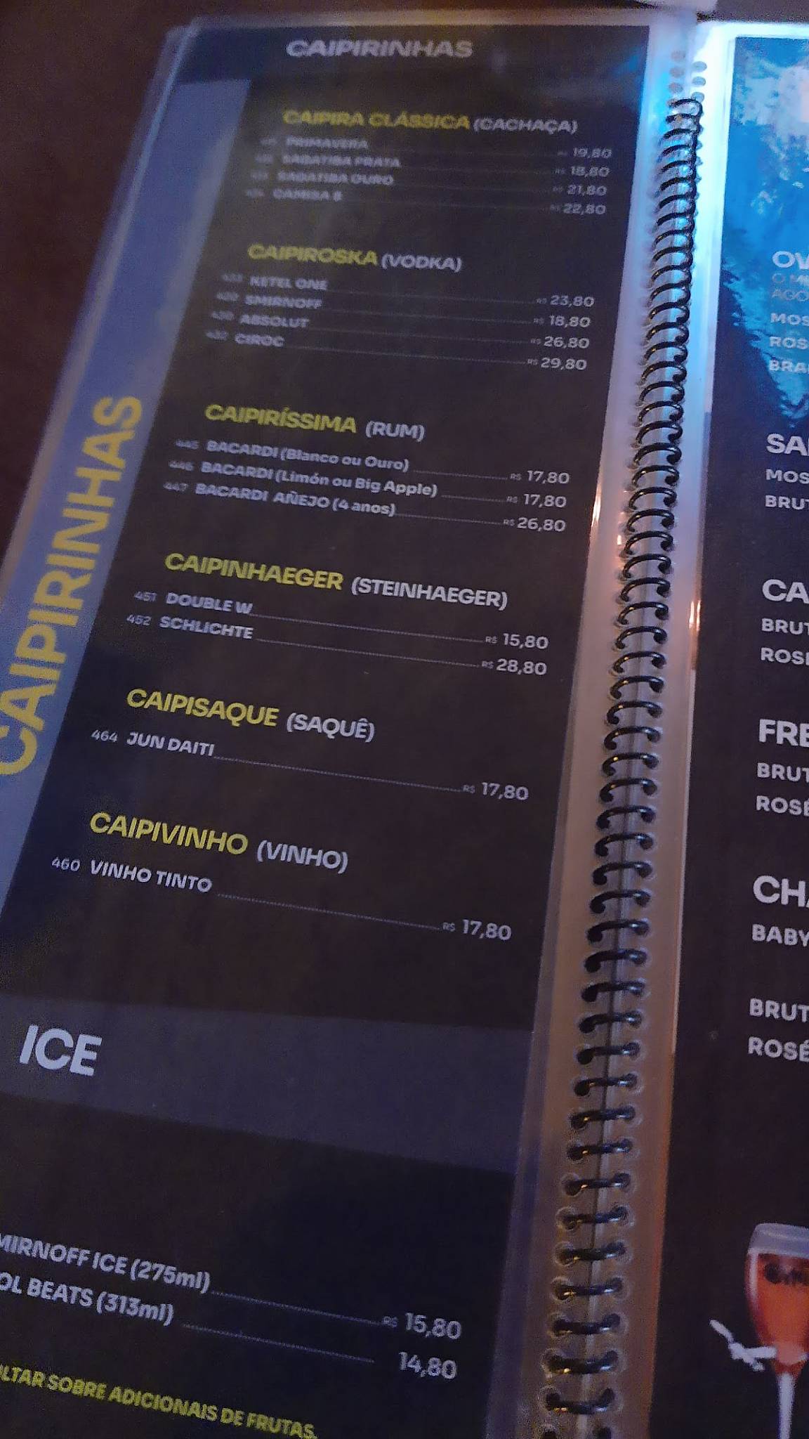 Chopp do Gus/ Córrego Grande. cardápio