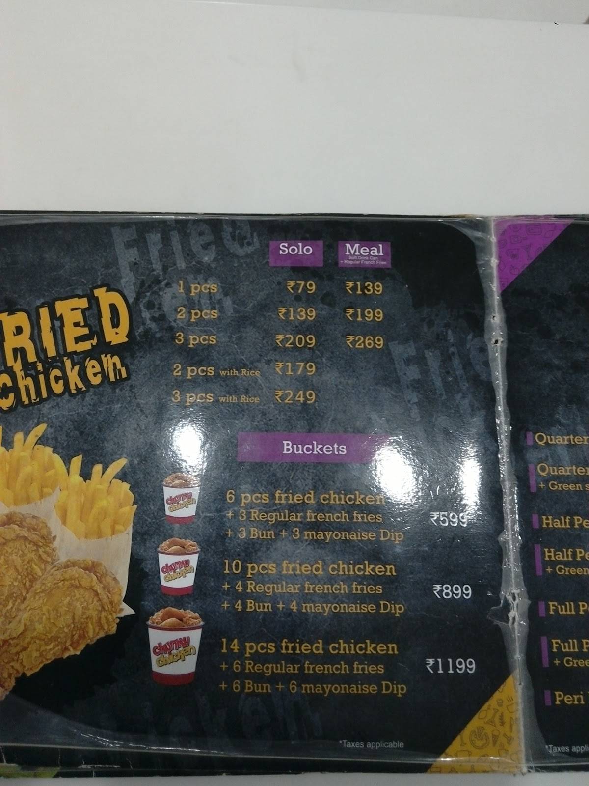 Chunky Chicken menu
