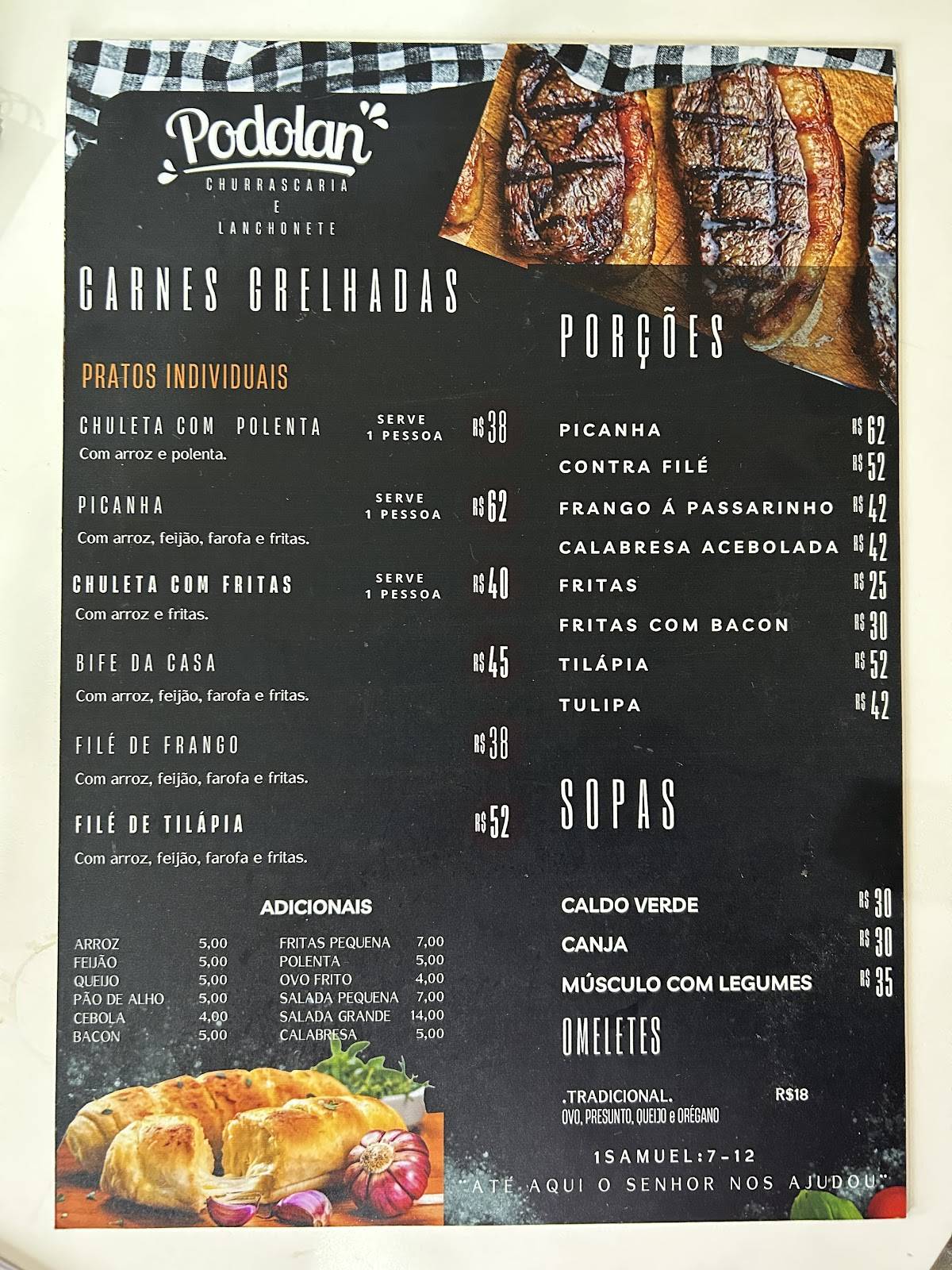Churrascaria Novo Podolan cardápio