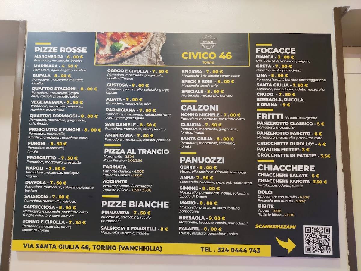Menu di Civico 46 