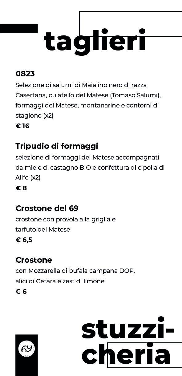 Menu di Civico69 