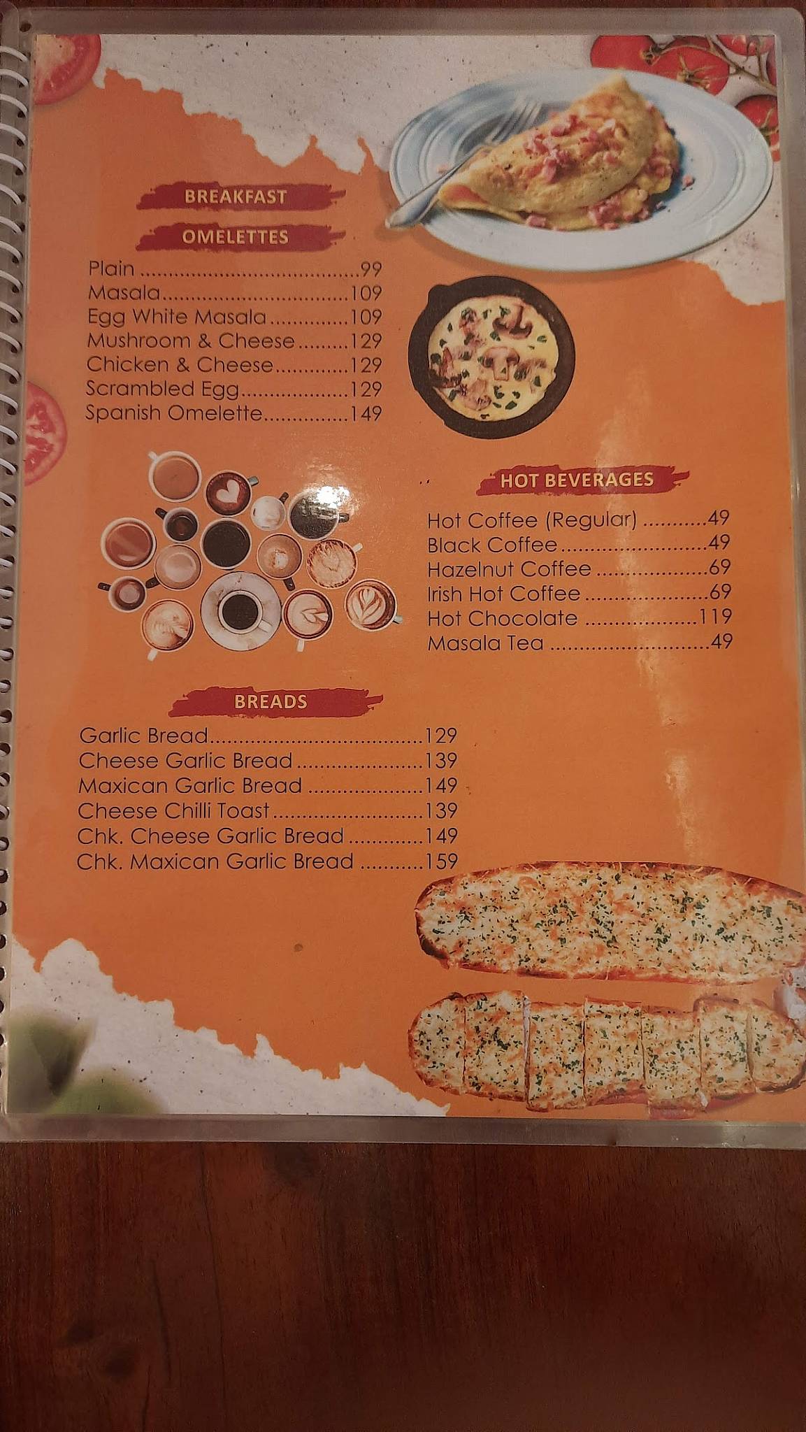 Classmates & Co. Cafe menu