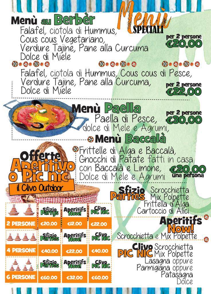 Menu di Clivo Bistrot 